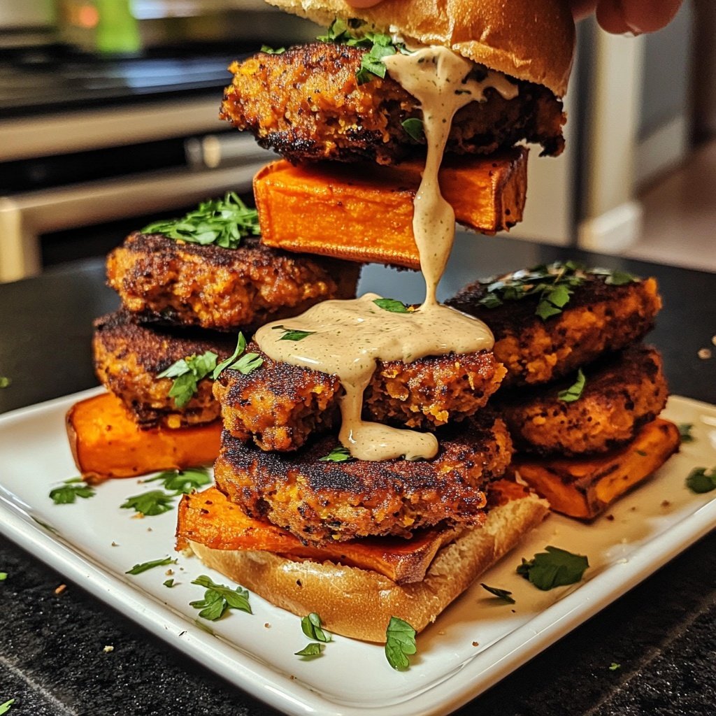 Sliders with Roasted Sweet Potato
