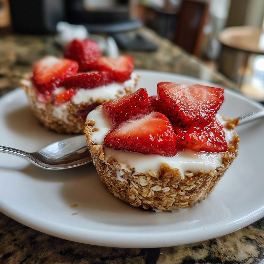 Valentines Snacks Strawberry Oat Cups