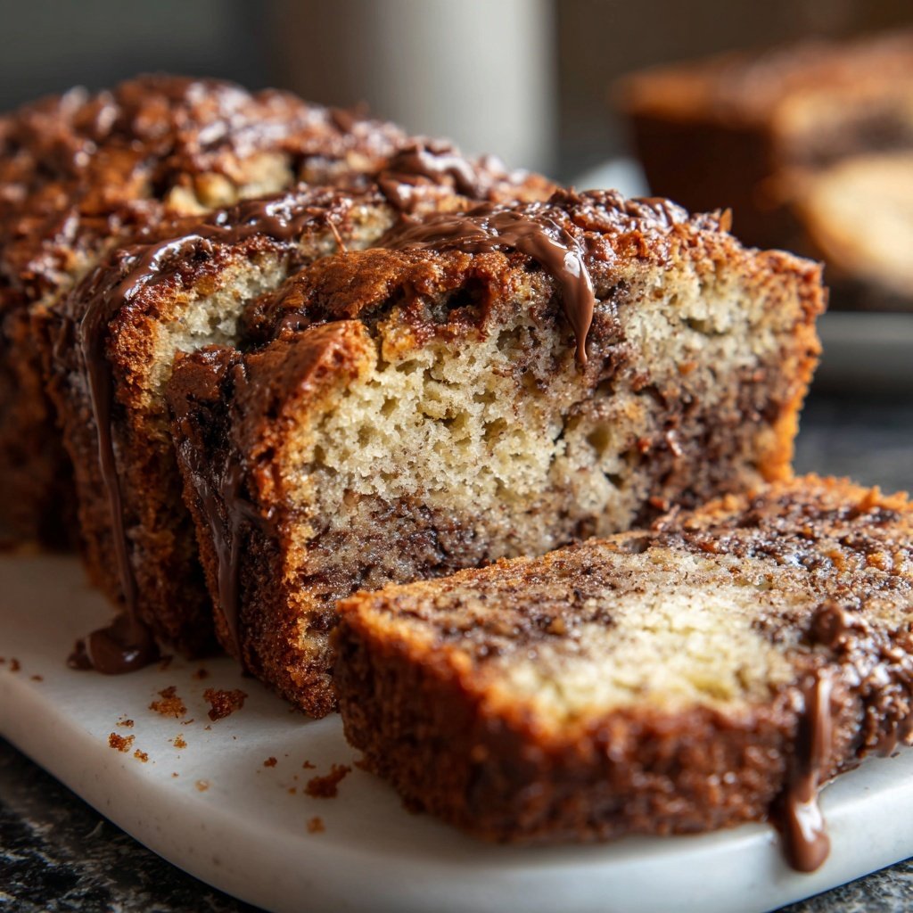Banana Bread with Nutella Swirl Recipe