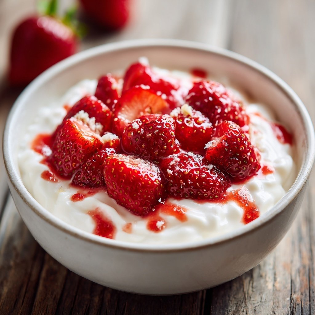 Fresh Strawberry Yogurt Bowl