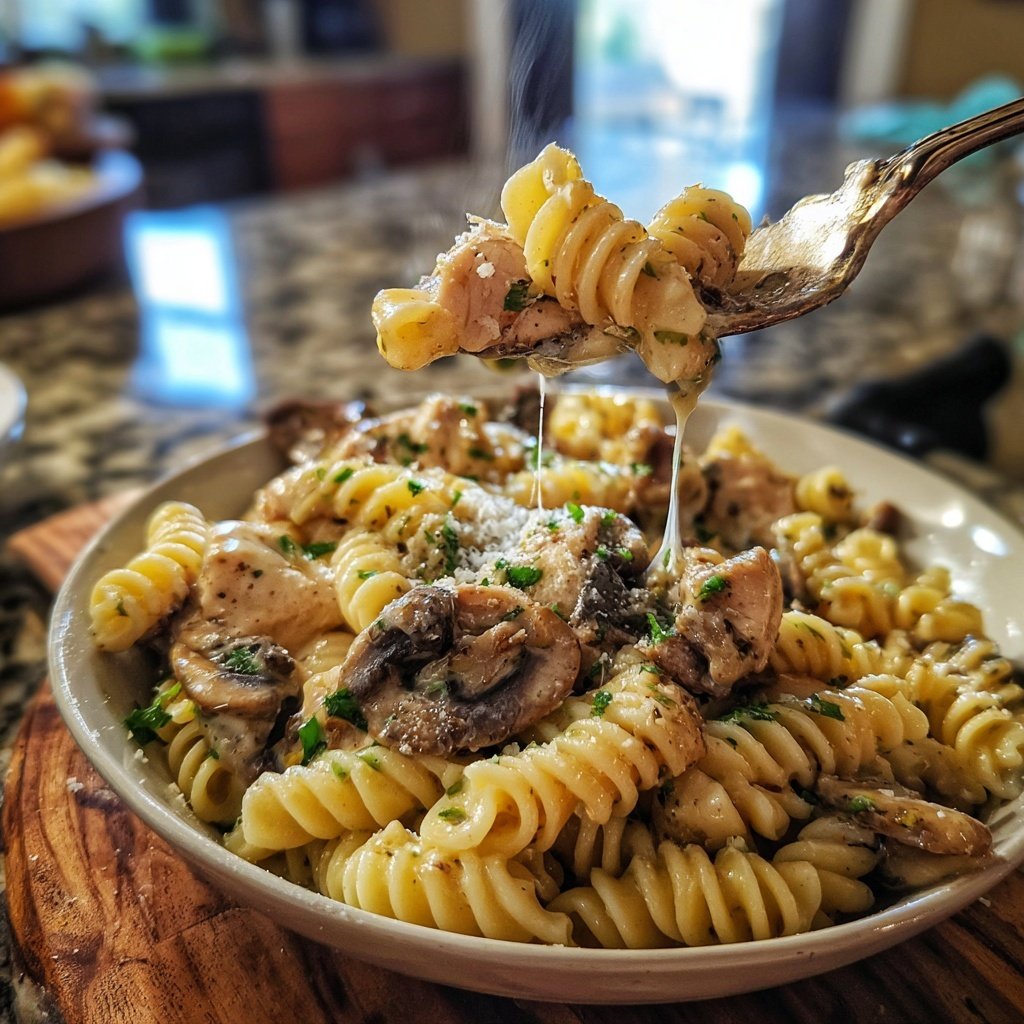 Creamy Mushroom Chicken Pasta