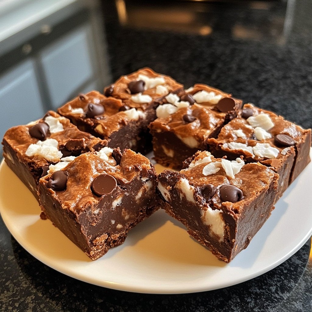Chocolate Coconut Fudge Bars