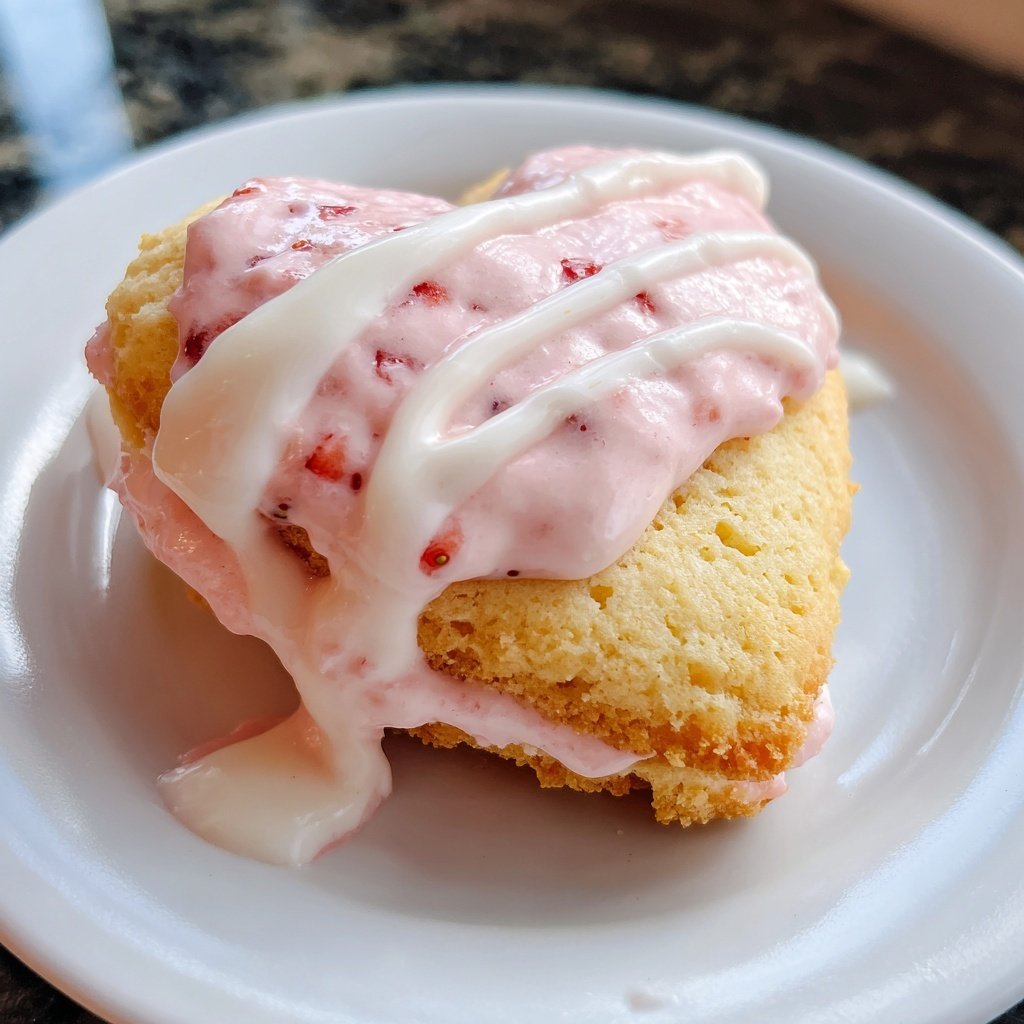 Mini Heart Cake with Strawberry Honey Cream
