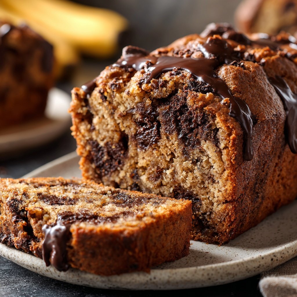 Super Bowl Dessert Chocolate Banana Bread