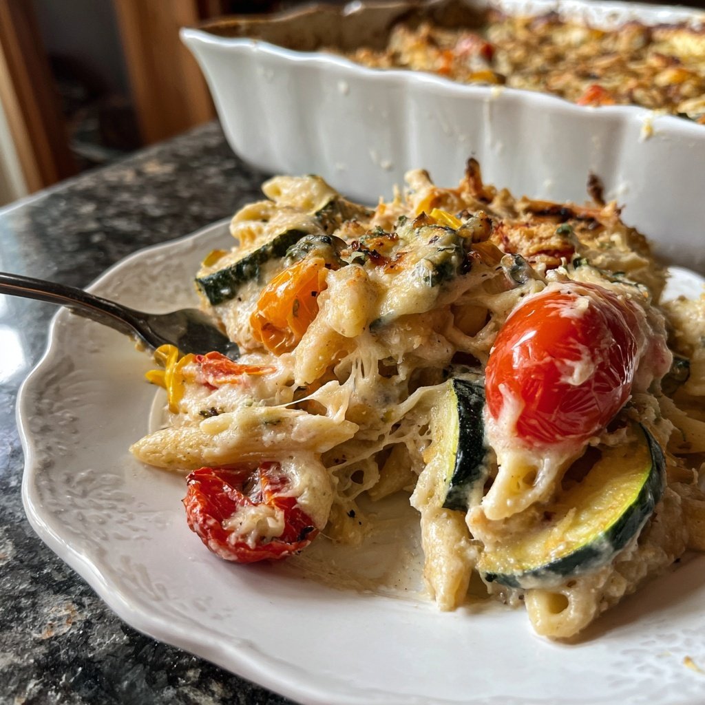 Sunday Slow Baked Vegetable Alfredo