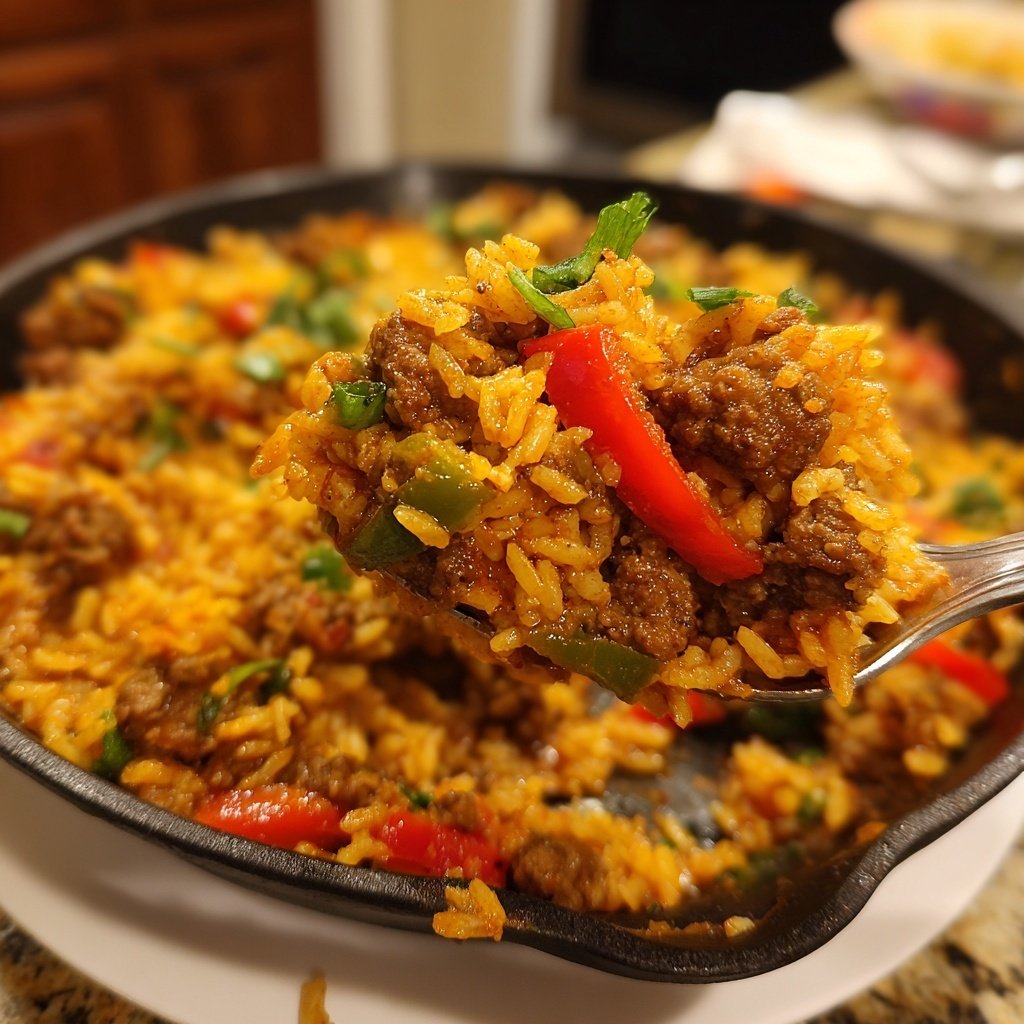 One Pan Ground Beef And Rice