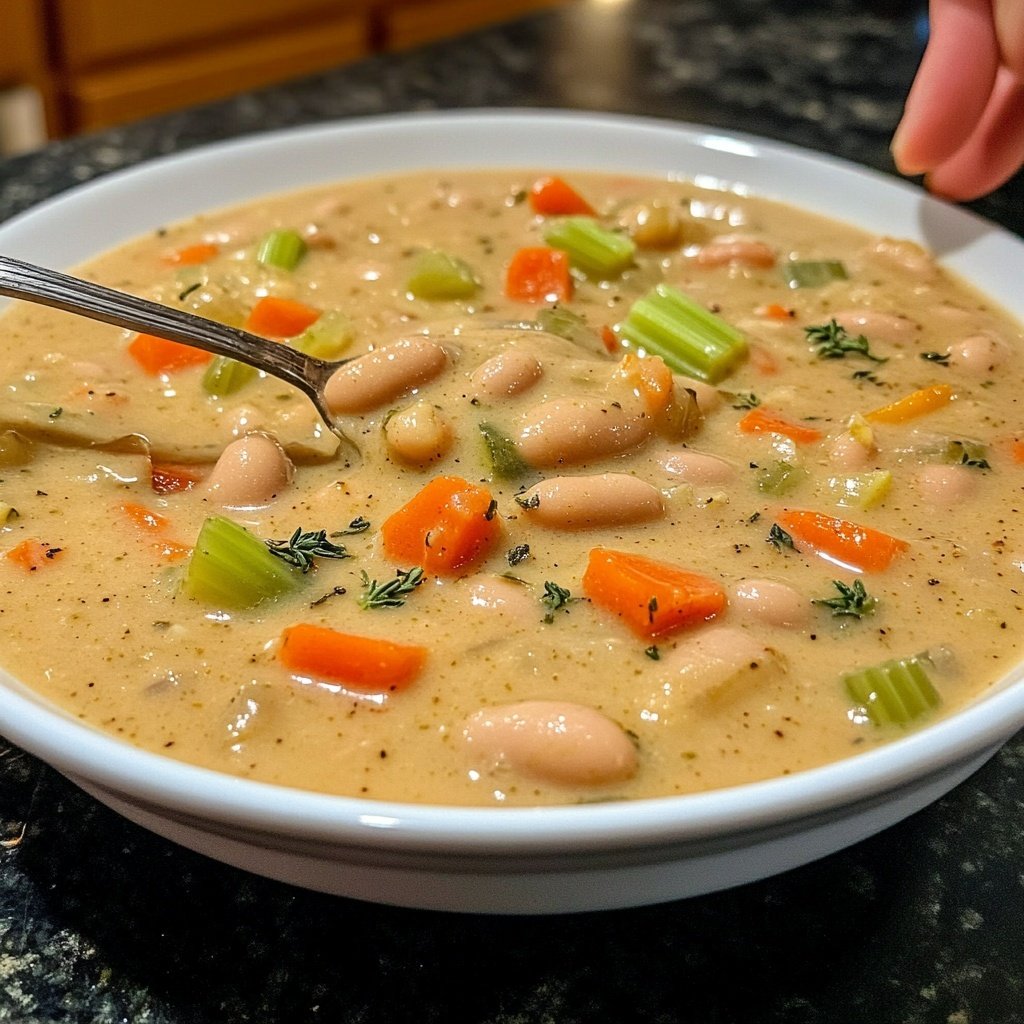 Healthy Crockpot White Bean Stew