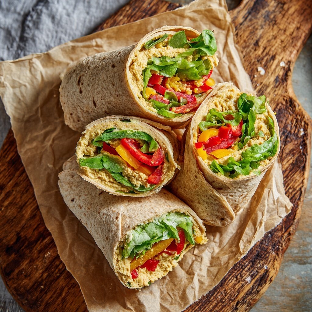 Healthy Lunch Chickpea Wraps