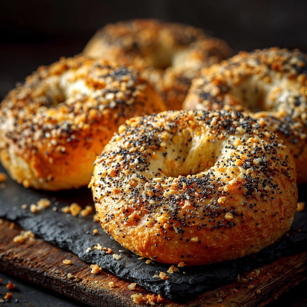 Everything Seed Protein Bagels