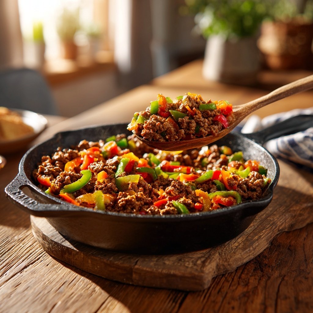 Ground Beef And Veggie Skillet