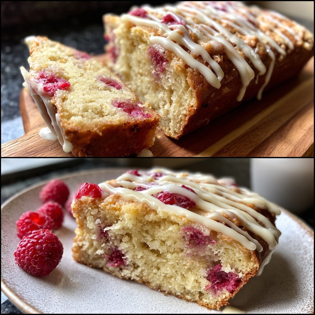 Raspberry Vanilla Yogurt Snack Loaf