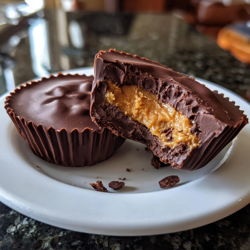 Homemade Reese’s Cups with Chocolate Shell