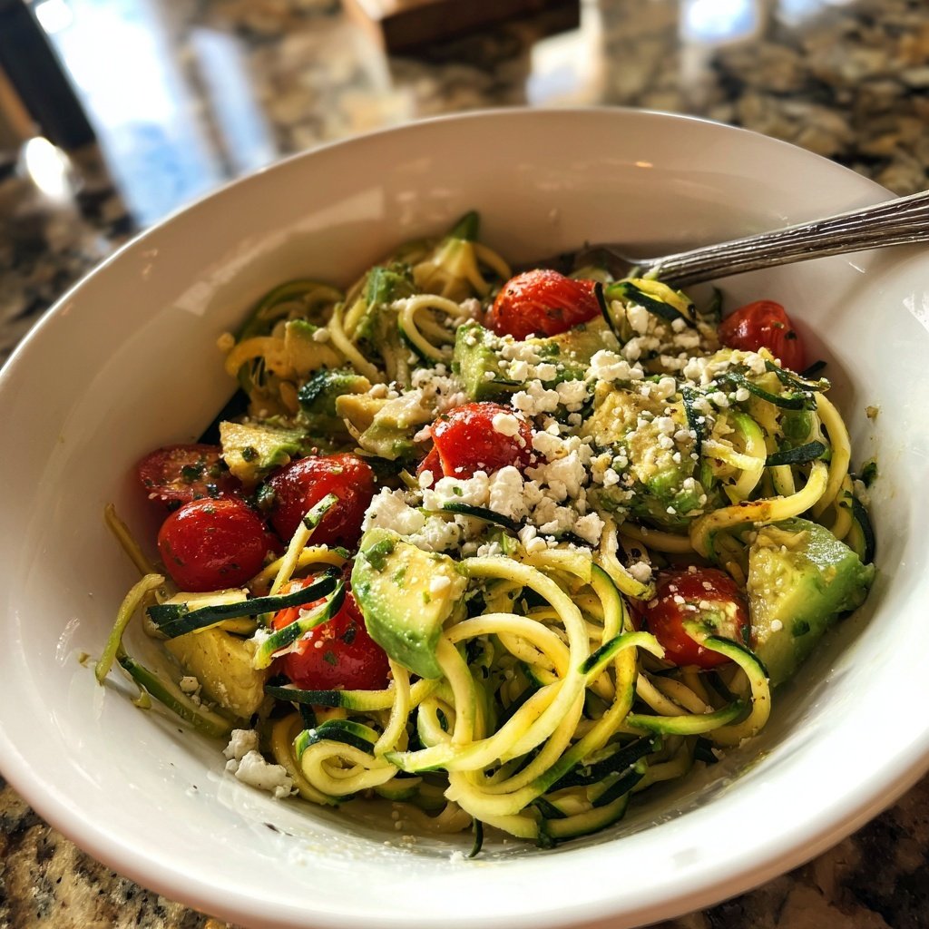 Healthy Dinner Zucchini Noodle Bowl